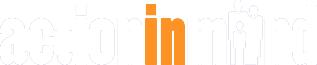 Action in Mind logo reverse